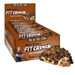 FITCRUNCH Full Size Protein Bars, 6-Layer Baked Bar, 6g of Sugar, Gluten Free & Soft Cake Core (Chocolate Chip Cookie Dough)