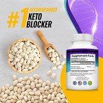 Toplux Keto Blocker Pills White Kidney Bean Extract - 1800 mg Natural Ketosis, Support Keto Diet, for Men Women, 90 Capsules, Supplement