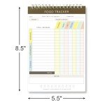 Cora Kate Food Journal Diary, 5.5 x 8.5 Calorie Counter Book, 50-Page Double-Sided Spiral Bound Meal Tracker for Tracking Calories, Carbs, Fat, Protein, Calorie Tracker, Food Log for Diet & Nutrition