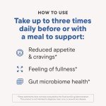 Daily Nouri FeelFull Prebiotic Fiber Drink Mix with Glucomannan & Chromium | for Natural Feeling of Fullness, Appetite & Cravings Support, Gut Microbiome & Metabolic Health | 30 Stick Packs