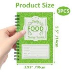 YHNTGB 3 PCS Food Tracker Journal Weight Loss Notepad 90 Day Meal Pocket Size Daily Intake Log Calorie Notebook for Nutrition Meal Recording 5.5 x 3.93 inch