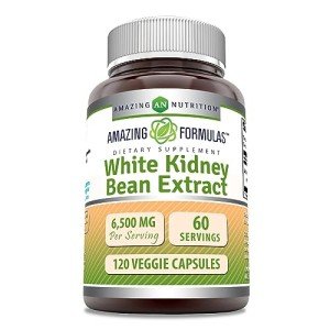 Amazing Formulas White Kidney Bean Extract | 6500 Mg Per Serving | 120 Veggie Capsules Supplement | Non-GMO | Gluten Free | Made in USA
