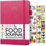 GoGirl Food Journal & Wellness Planner –– Diet & Fitness Diary – Nutrition Journal with Meal, Exercise & Weigh Loss Tracker, A5 (Maroon)