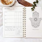 Kunitsa Co. Food and Exercise Journal for Women - Track Meals, Nutrition, and Weight Loss, 90 Days, Walnut Brown, 8.5 x 6 Inches