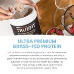 TrueFit Gut Healthy Protein Powder, Grass-Fed Whey Meal Replacement Shake with Prebiotics, Probiotics, & Organic Superfoods, Keto Friendly, Gluten Free