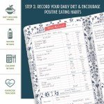 Boxclever Press Food Journal. Undated Food Diary with Trackers. Food Journals for Tracking Meals. Works with most Diet Plans. Food Log Journal measures 8 x 5.5''