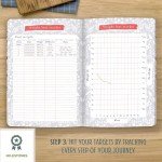 Boxclever Press Food Journal. Undated Food Diary with Trackers. Food Journals for Tracking Meals. Works with most Diet Plans. Food Log Journal measures 8 x 5.5''