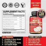 Satoomi 6 in 1 White Kidney Bean Extract Capsules -90 Capsules -3 Month Supply - Extra Blend with Olive Leaf, Green Coffee Bean & Green Tea - Support Carb Scale Down