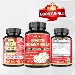 Satoomi 6 in 1 White Kidney Bean Extract Capsules -90 Capsules -3 Month Supply - Extra Blend with Olive Leaf, Green Coffee Bean & Green Tea - Support Carb Scale Down