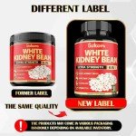 Satoomi 6 in 1 White Kidney Bean Extract Capsules -90 Capsules -3 Month Supply - Extra Blend with Olive Leaf, Green Coffee Bean & Green Tea - Support Carb Scale Down