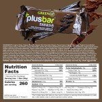 Greens+ Plusbar Energy Bars, Chocolate, Gluten Free Healthy Snacks with Organic Super Greens, Superfoods & Dark Chocolate, Vegan, Dairy Free & Non GMO, 8g Protein Meal Replacement Bars, 12 Bars