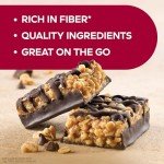 Atkins Chocolate Chip Granola Protein Meal Bar, High Fiber, 17g Protein, 1g Sugar, 3g Net Carbs, Meal Replacement, Keto Friendly, 12 Count