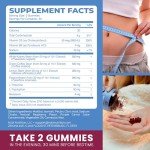 Night Time Fat Burner Gummies, Sleep Support & Weight Loss Supplement | Slimming Hunger Suppressant & Metabolism Booster, Shred Belly Fat While You Sleep | Nighttime Diet Gummies for Women & Men 60ct
