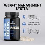 Night Time Fat Burner to Shred While You Sleep | Belly Fat Burner, Carb Blocker & Weight Loss Support Supplements | Lose Weight, Support Metabolism & Fall Asleep Fast | 120 Nighttime Diet Pills