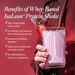 IsaLean Protein Shake - Complete Superfood Meal Replacement for Maintaining Healthy Weight and Lean Muscle Growth with 24 Vitamins and Minerals - 27.7 oz - 14 Meal Canister (Strawberry Cream) - Canister