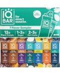IQBAR Brain and Body Plant Protein Bars - 7 Bar Sampler Pack - Gluten Free, High Fiber, Vegan Snacks - Low Sugar Meal Replacement