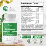 Dr. Vitamin Fat Burner & Appetite Control Weight Loss Supplements for Women & Men - Metabolism Booster w/ L-Carnitine, CLA, Chromium - Appetite Suppressant for Weight Loss - 30 Belly Fat Diet Pills