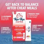 Bye-Bye Carbs - GLP-1 Booster & Carb Blocking Drink Mix - Fight Cravings, Feel Full Longer, & Support Digestion Sugar-Free & Keto Friendly - Strawberry Kiwi