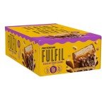 FULFIL Protein Snack Bars, Chocolate Peanut Caramel Flavored, Gluten Free with 15g Protein, Pantry Staples, 12 Count
