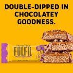 FULFIL Protein Snack Bars, Chocolate Peanut Caramel Flavored, Gluten Free with 15g Protein, Pantry Staples, 12 Count