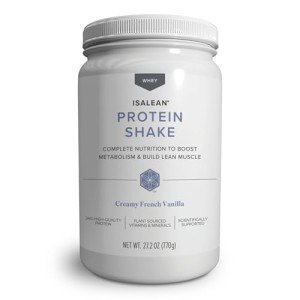 IsaLean Protein Shake - Complete Superfood Meal Replacement for Maintaining Healthy Weight and Lean Muscle Growth with 24 Vitamins and Minerals - 27.2 oz - 14 Meal Canister (Creamy French Vanilla) - Canister