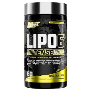 Nutrex Research Lipo6 Black Intense Ultra Concentrate Thermogenic Belly Fat Burner for Men and Women | Diet Weight Loss Supplement and Appetite Suppressant | 60 Diet Pills