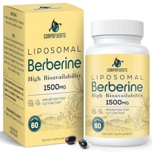 Corpofuerte Liposomal Berberine HCl 1500 mg - Berberine Supplement Activates AMPK & GLP-1 - Supports Reduces Body Burden in Women and Men (1 Pack)