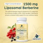 Corpofuerte Liposomal Berberine HCl 1500 mg - Berberine Supplement Activates AMPK & GLP-1 - Supports Reduces Body Burden in Women and Men (1 Pack)