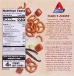 Atkins Vanilla Caramel Pretzel Protein Meal Bar, High Fiber, 2g Sugar, 4g Net Carbs, Meal Replacement, Keto Friendly, 5 Count