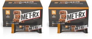 MET-Rx Big 100 Colossal Protein Bars, Vanilla Caramel Churro Meal Replacement Bars, Brown, 9 Count (Pack of 2)