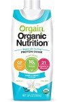 Orgain Organic Nutritional Vegan Protein Shake, Vanilla Bean - 16g Plant Based Protein, Meal Replacement, 21 Vitamins & Minerals, Fruits & Vegetables, Gluten Free, Non-GMO, 11 Fl Oz (Pack of 12)