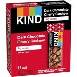 KIND Snack Bars, Dark Chocolate Cherry Cashew 4g Protein, Gluten Free Bars, 1.4 OZ, 12 Count