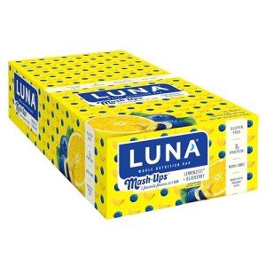 LUNA Bar - Mash-Ups LemonZest + Blueberry Flavor - Snack Bars - Non-GMO - Gluten-Free Protein Bars - Made with Organic Oats (15 Pack)