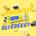 LUNA Bar - Mash-Ups LemonZest + Blueberry Flavor - Snack Bars - Non-GMO - Gluten-Free Protein Bars - Made with Organic Oats (15 Pack)
