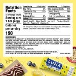 LUNA Bar - Mash-Ups LemonZest + Blueberry Flavor - Snack Bars - Non-GMO - Gluten-Free Protein Bars - Made with Organic Oats (15 Pack)