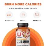 UMZU ZuBurn Thermogenic Fat Burner Supplement for a Healthy Body Composition | Natural Ingredients to Support Metabolism, Increase Calorie Burn & Reduce Body Fat* (30 Day Supply | 60 Capsules)