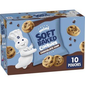 Pillsbury Mini Soft Baked Cookies, Chocolate Chip, Snack Bags, 10 ct