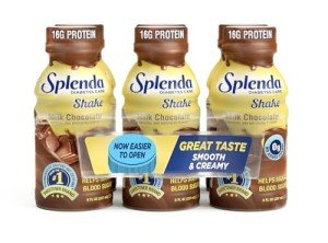 SPLENDA Diabetes Care Shakes - Meal Replacement Shake, 8 Fluid Ounces Per Bottle (Milk Chocolate, 6 Pack)
