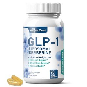 GLP-1 Weight Loss Supplement - 15-in-1 GLP1 Booster for Weight Management Appetite Suppressant Fat Burn for Women Men - with Liposomal Berberine HCl Bitter Melon Citrus Bergamot Fenugreek Seed