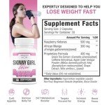 Skinny Girl Glow | Max Strength Weight Loss Pills for Women to Lose Belly Fat | Appetite Suppressant, Belly Fat Burner, Carb Blocker, Energy Booster | 7 Ultra Ingredients for Results - 60 Capsules