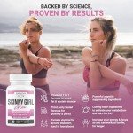 Skinny Girl Glow | Max Strength Weight Loss Pills for Women to Lose Belly Fat | Appetite Suppressant, Belly Fat Burner, Carb Blocker, Energy Booster | 7 Ultra Ingredients for Results - 60 Capsules