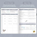 Legend Food Journal – 6-Month Wellness Diary for Tracking Meals, Calories, Macros & Exercise – Weightloss Planner & Diet Tracker – Daily Log for Weight Loss & Nutrition – 7" x 10" (Mystic Gray)