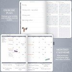 Legend Food Journal – 6-Month Wellness Diary for Tracking Meals, Calories, Macros & Exercise – Weightloss Planner & Diet Tracker – Daily Log for Weight Loss & Nutrition – 7" x 10" (Mystic Gray)