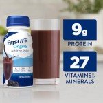 Ensure Original Dark Chocolate Nutrition Shake | Small Meal Replacement Shake | Ready To Drink | 9g Protein, 27 Vitamins and Minerals | 8 fl oz - 24 Pack