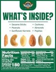 Southern Style Nuts Gourmet Hunter Bulk Trail Mix, 23 oz (Pack of 1), Sesame Sticks, Roasted Peanuts, Sunflower Kernels, Almonds, Cashews & Pepitas, Mixed Nuts, Snacks for Adults & Kids