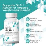 musebeam GLP-1 Probiotic Weight Loss Supplement - Women Men GLP1 Booster with Berberine - Natural GLP 1 for Appetite Suppressant Hunger Control Metabolism Fat Burn & Gut Health Support