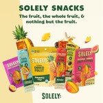 SOLELY - Organic Mango & Guava Whole Fruit Gummies (1 Box, 5 Single Serving Bags per Box) - Real Fresh Fruit - Healthy Snacks for Adults & Kids - Non GMO, Vegan Snacks, Shelf Stable - 5 Bags (3.5 oz)