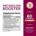 Nature's Bounty Optimal Solutions Metabolism Booster Supplement, Boosts Fat Metabolism, Promotes Abdominal Fat Loss, With Citrus Extracts and Black Ginger, 60 Capsules