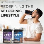 Keto Science Ketogenic Meal Shake Chocolate Dietary Supplement, Rich in MCTs and Protein, Packed with Collagen, Vitamins and Minerals, Keto and Paleo Friendly, Weight Loss, (14 servings), 20.49 Oz