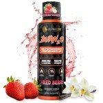 ALPHA LION Burn 20 L-Carnitine Liquid 2000mg, Premium Liquid Fat Burner & Pre-Workout Supplement for Men & Women - Natural Energy & Metabolism Booster for Weight Loss - ShredBerry